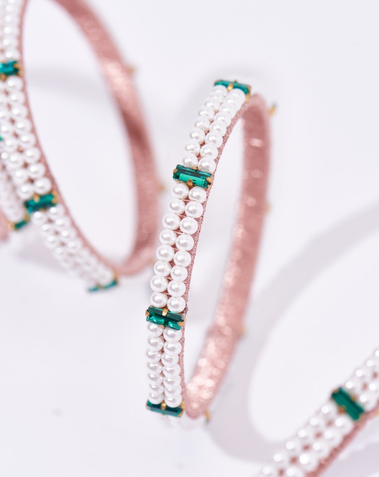 Trellis Pearl Bangles