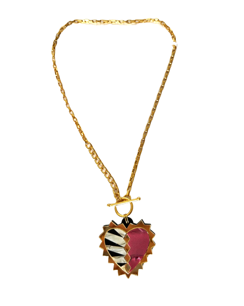 The Rare Heart Gold Toggle Link Necklace