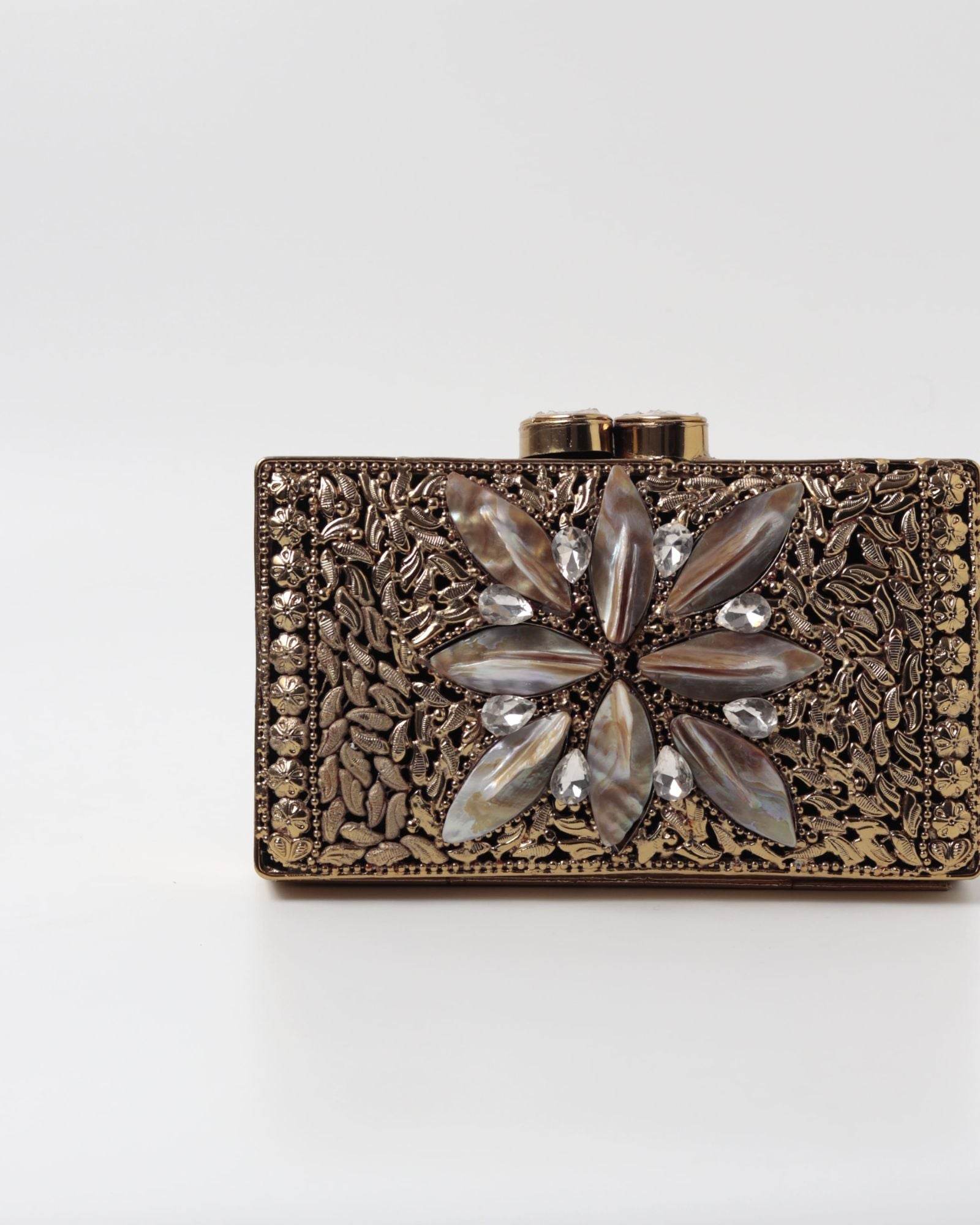 Nadia Embellished Mother of Pearl Clutch