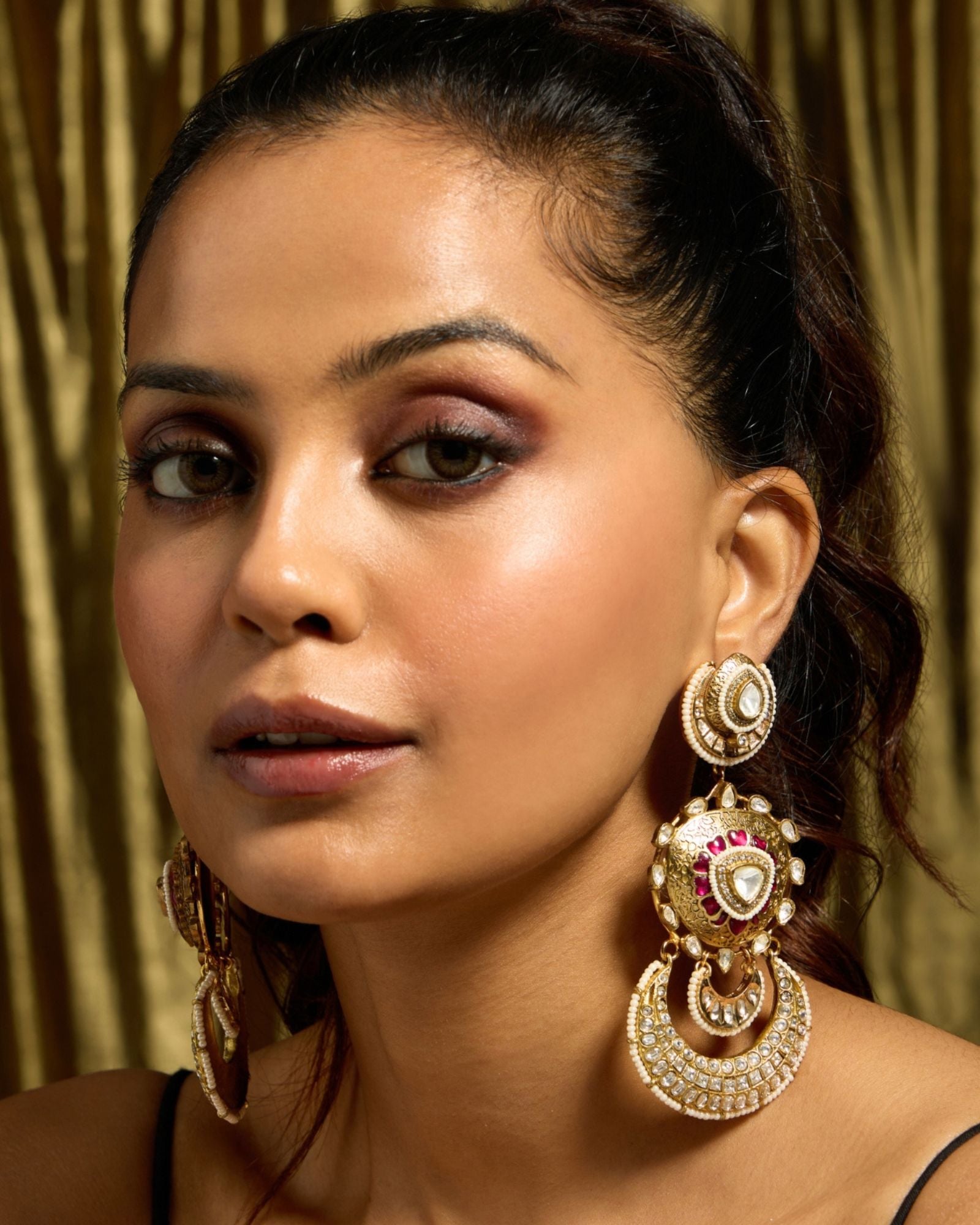 Majestic Ruby Rajwadi Drop Earring