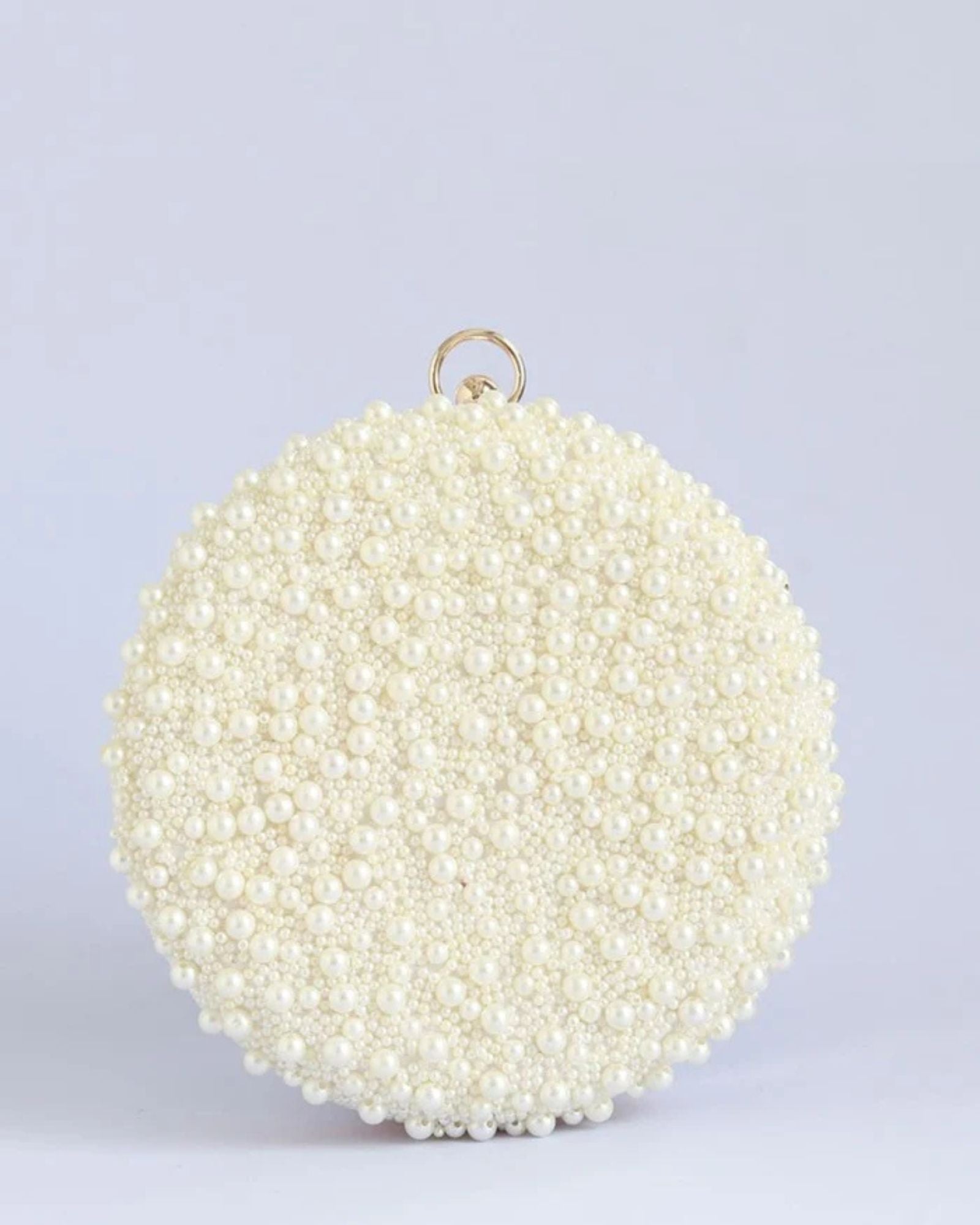 Gauhar All White Pearl Hand Embroidered Clutch