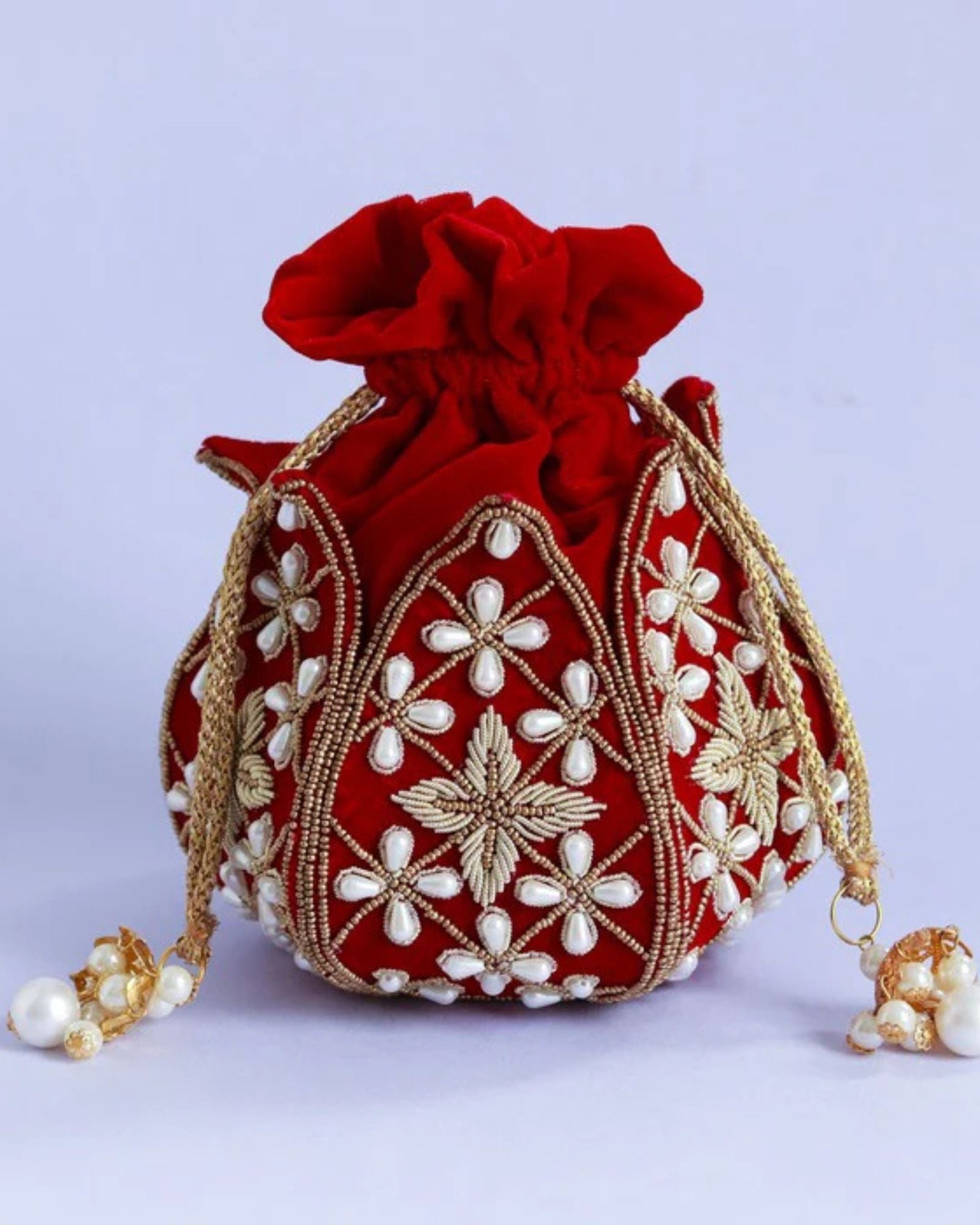 Pushya Embroidered Mini Lotus Potli