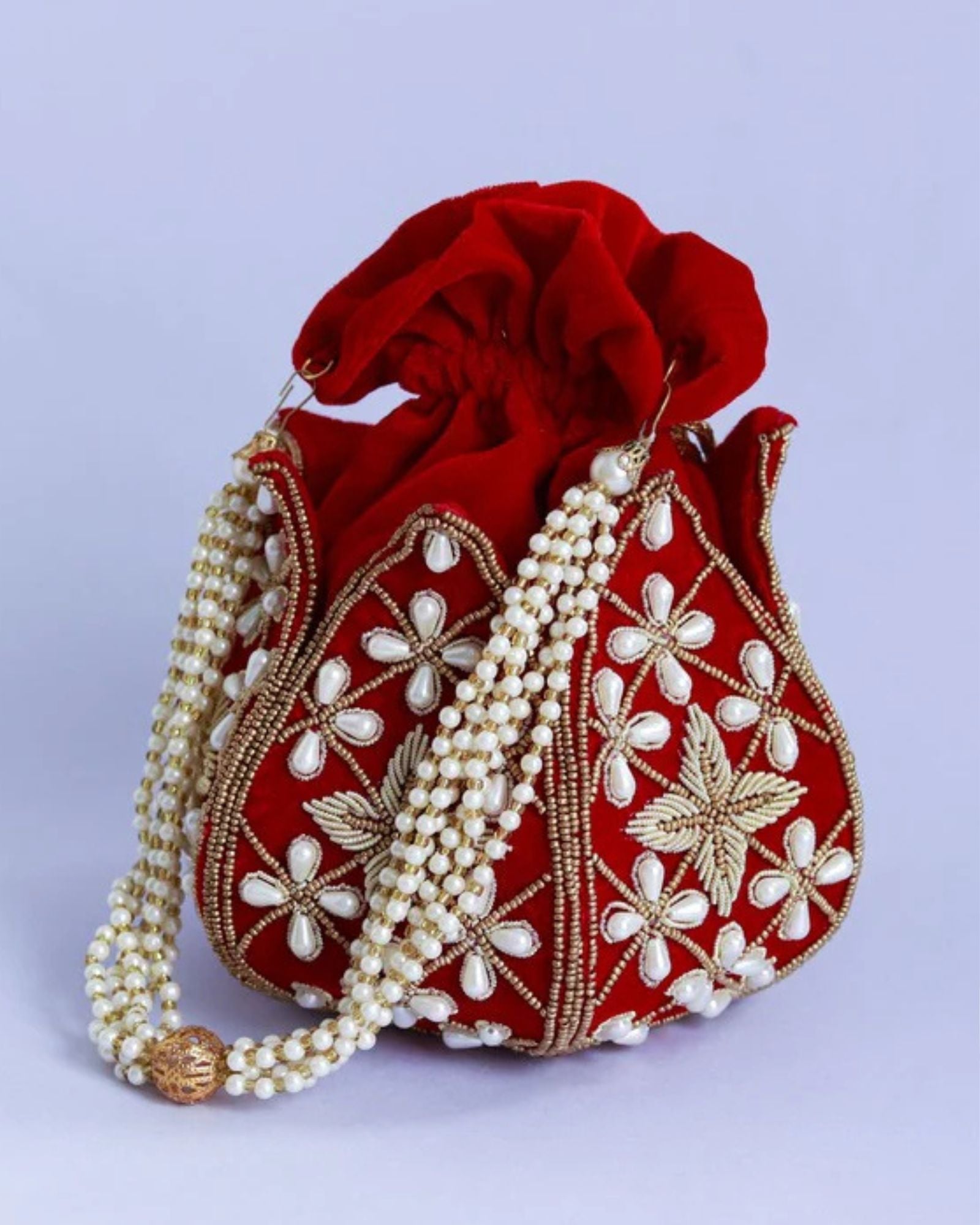 Pushya Embroidered Mini Lotus Potli