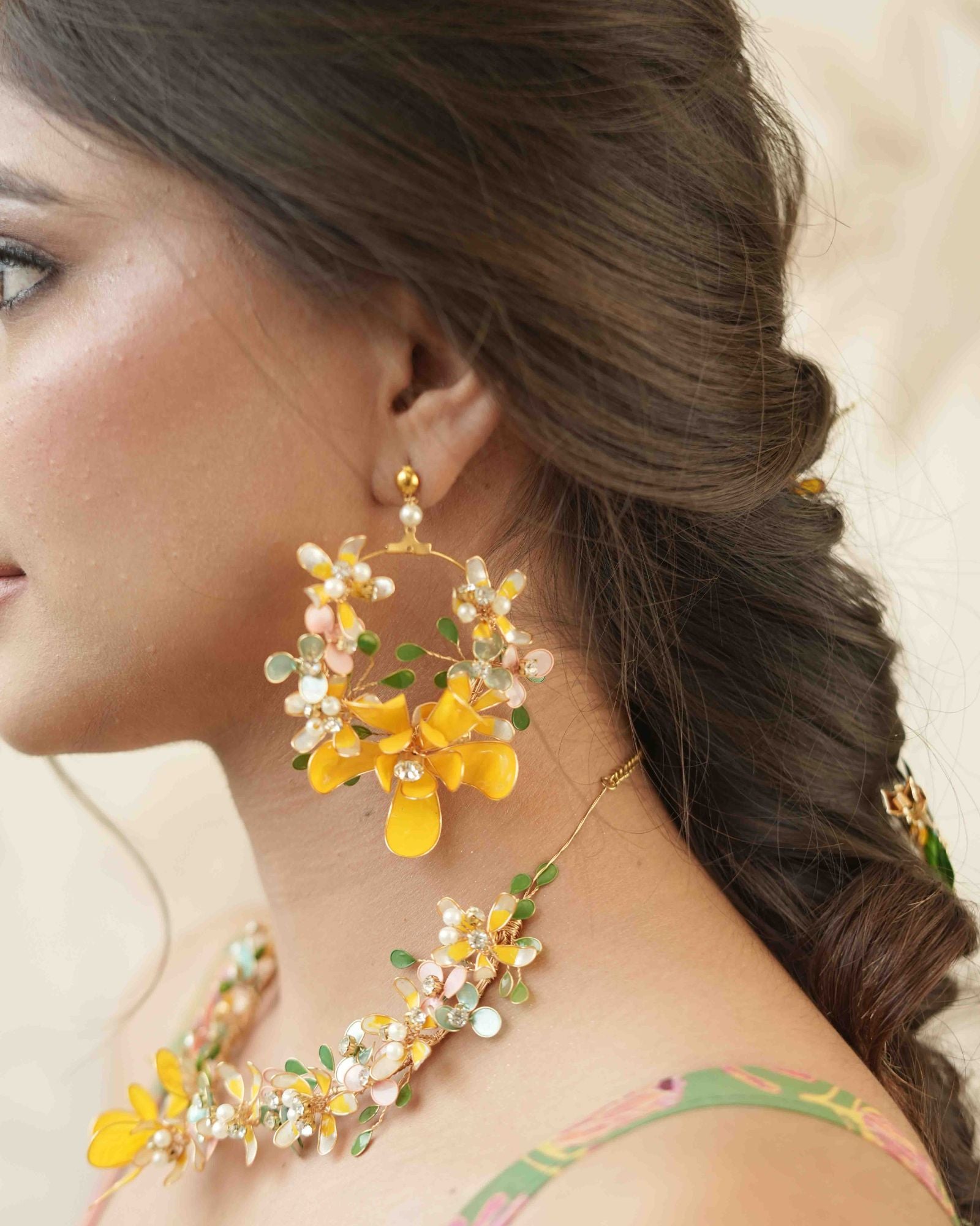 Zara Yellow- Bridal Jewellery Set