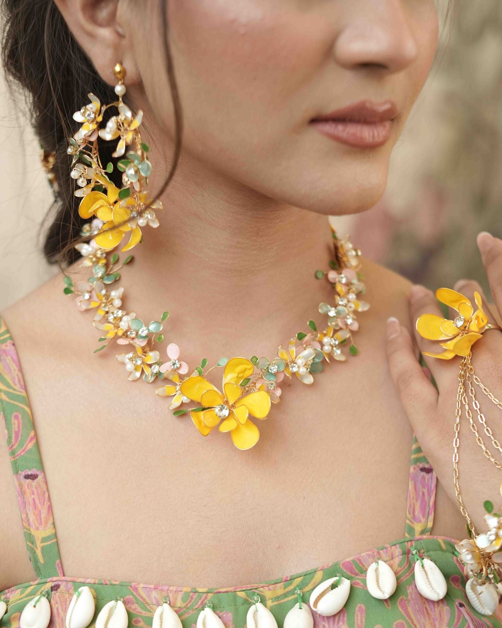 Zara Yellow- Bridal Jewellery Set