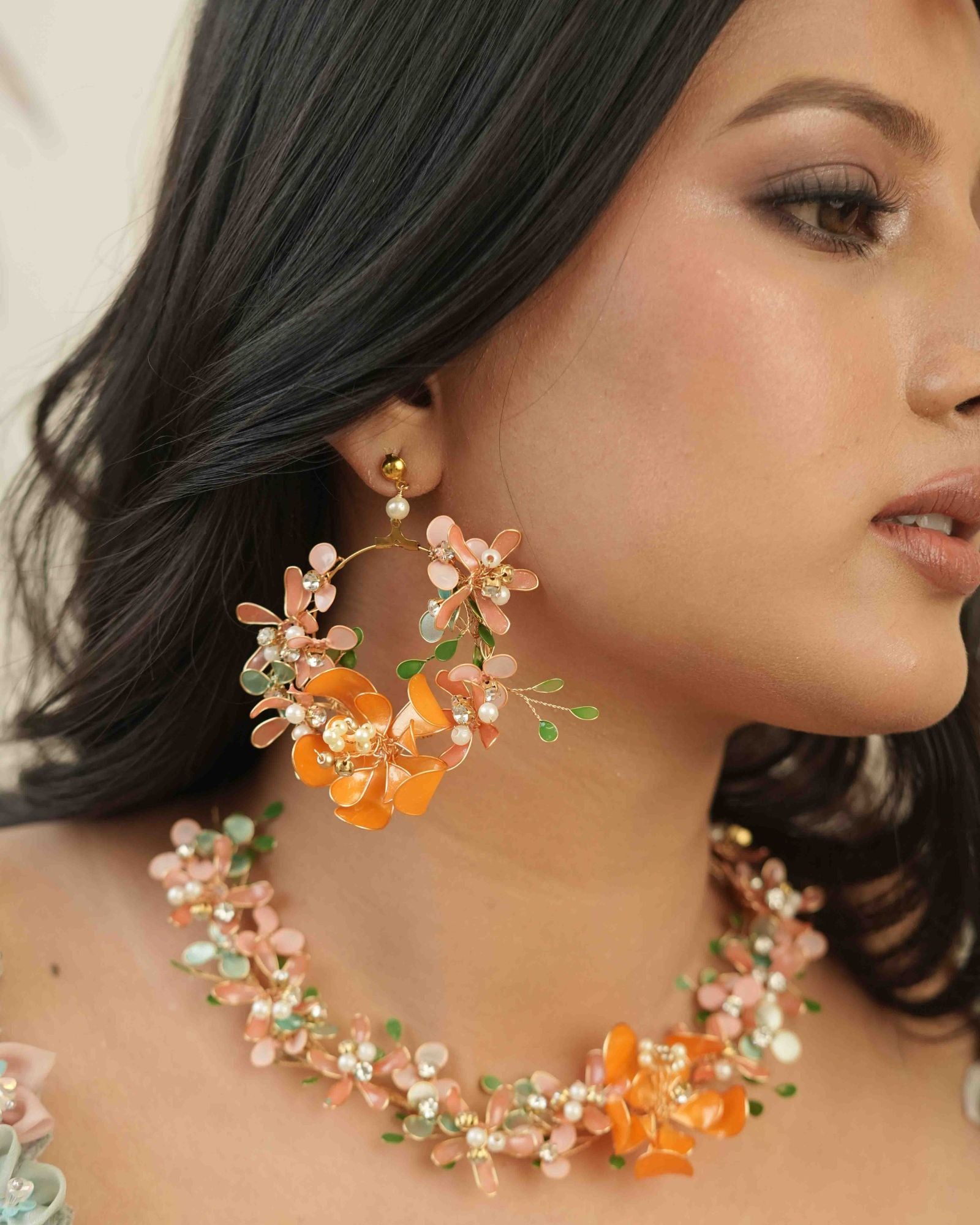 Zara Orange- Bridal Jewellery Set