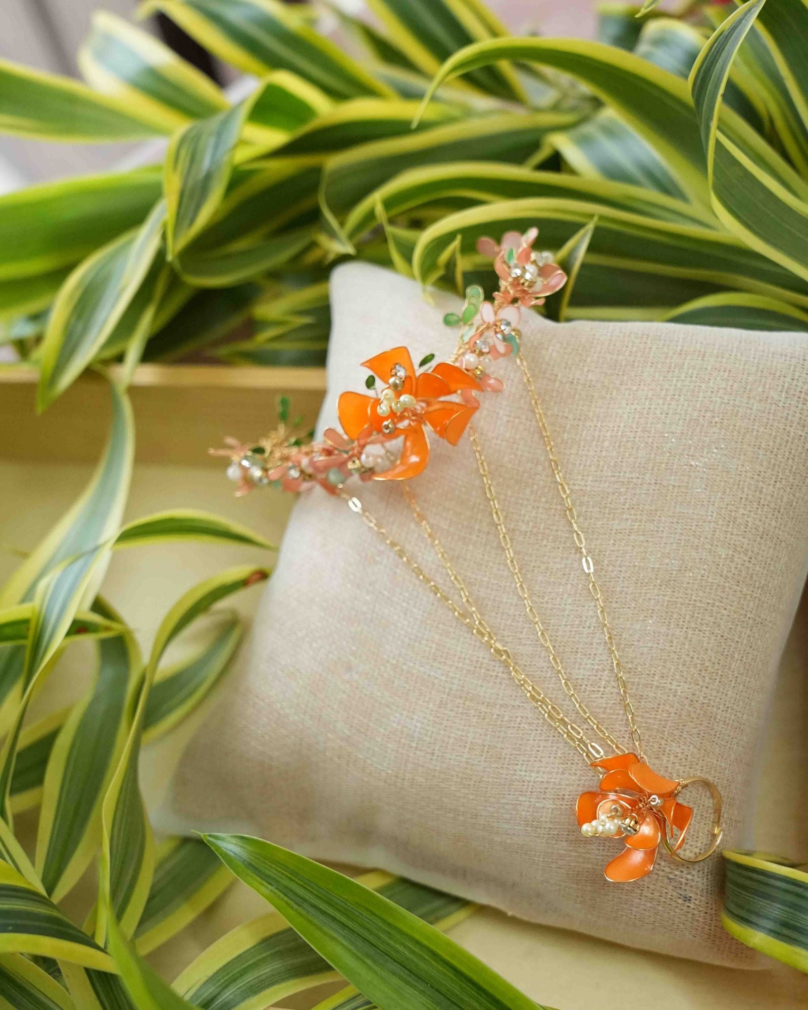 Zara Orange- Bridal Jewellery Set