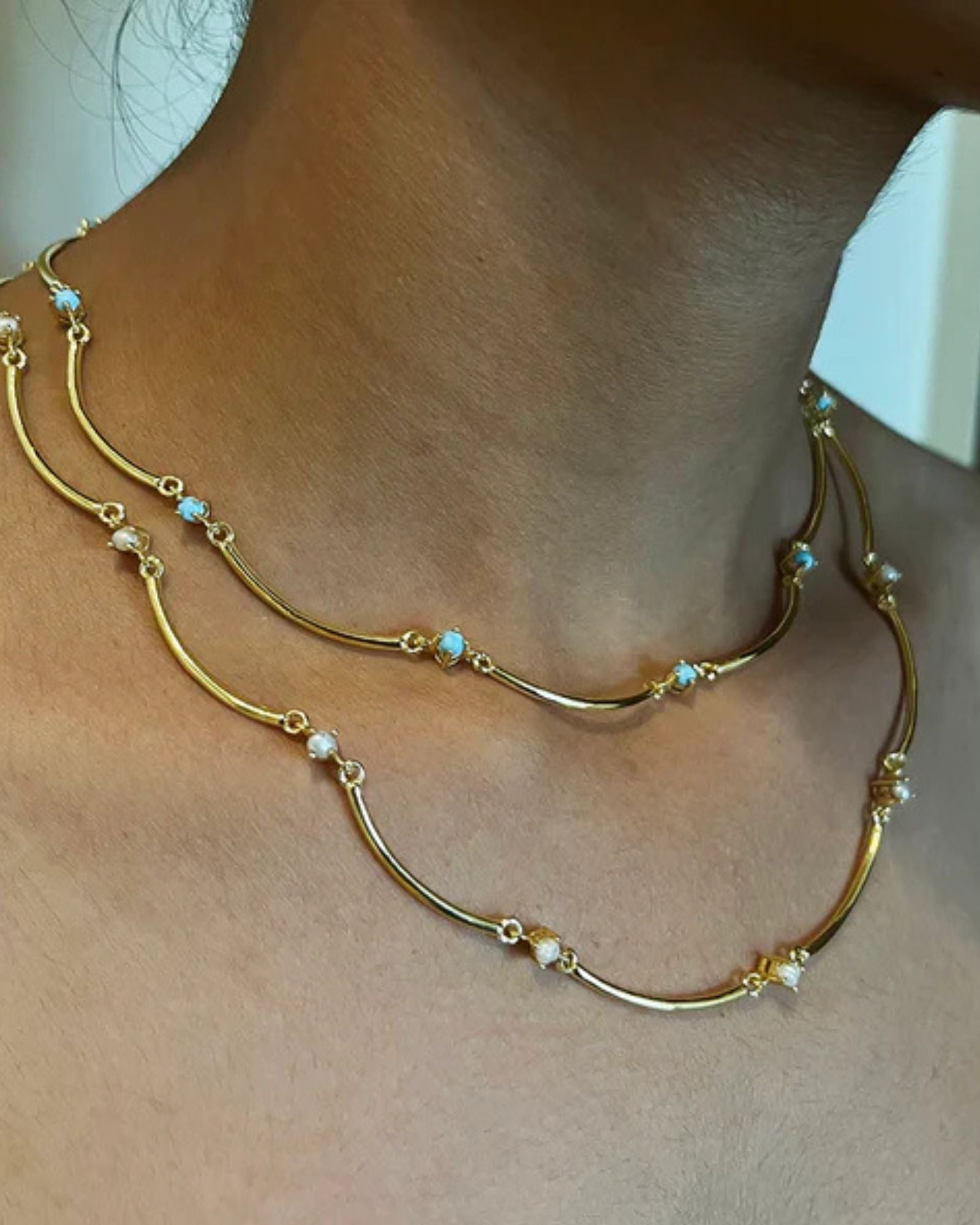 ARC NECKLACE WITH TURQUOISE