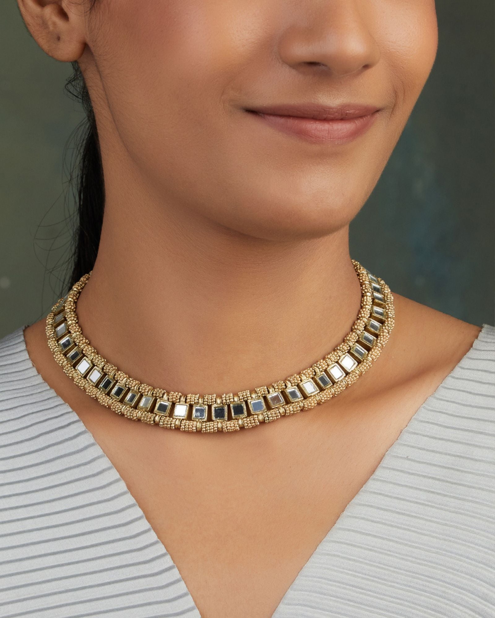 Mirror Gold Falak Necklace