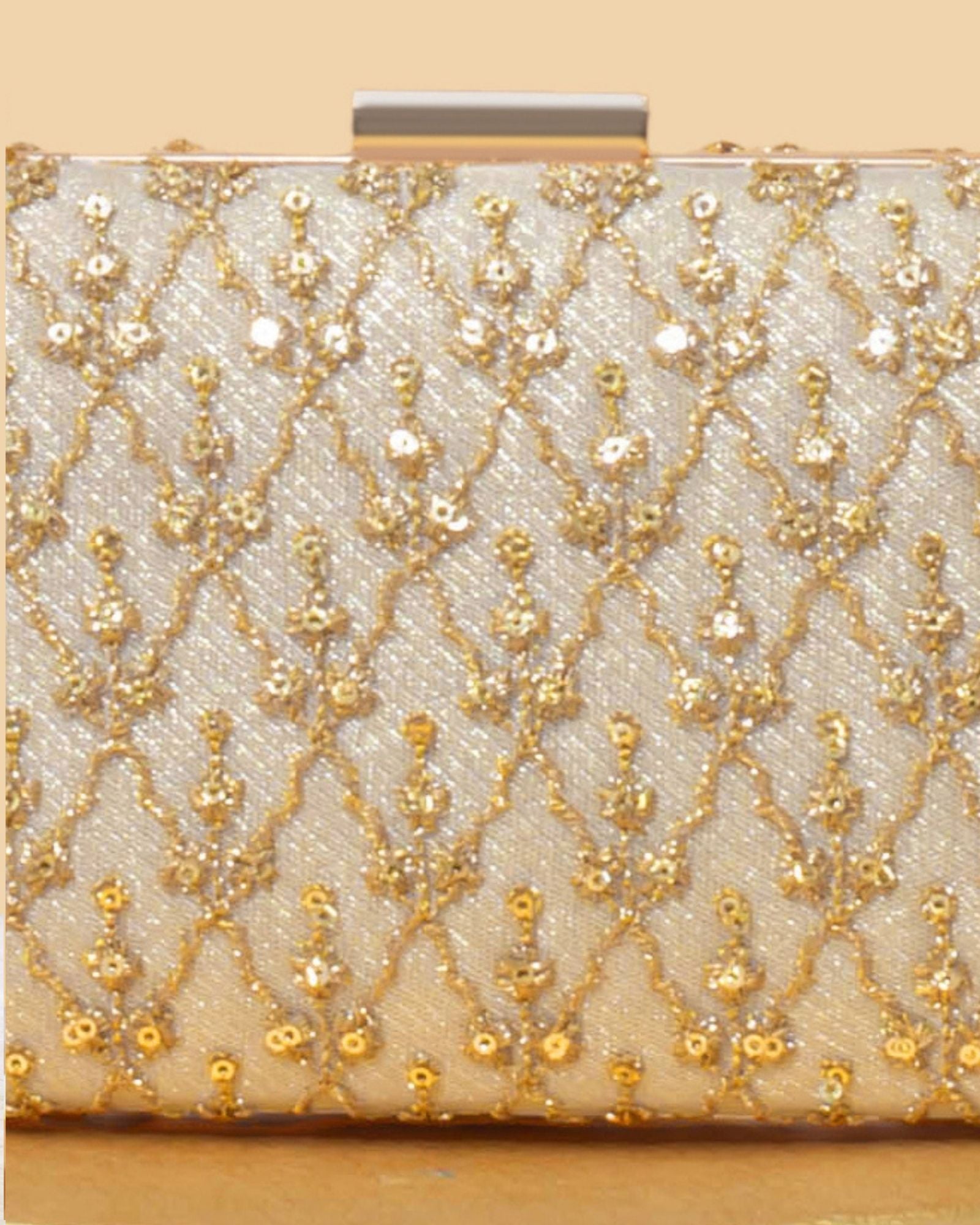 Anya Box Clutch - Gold