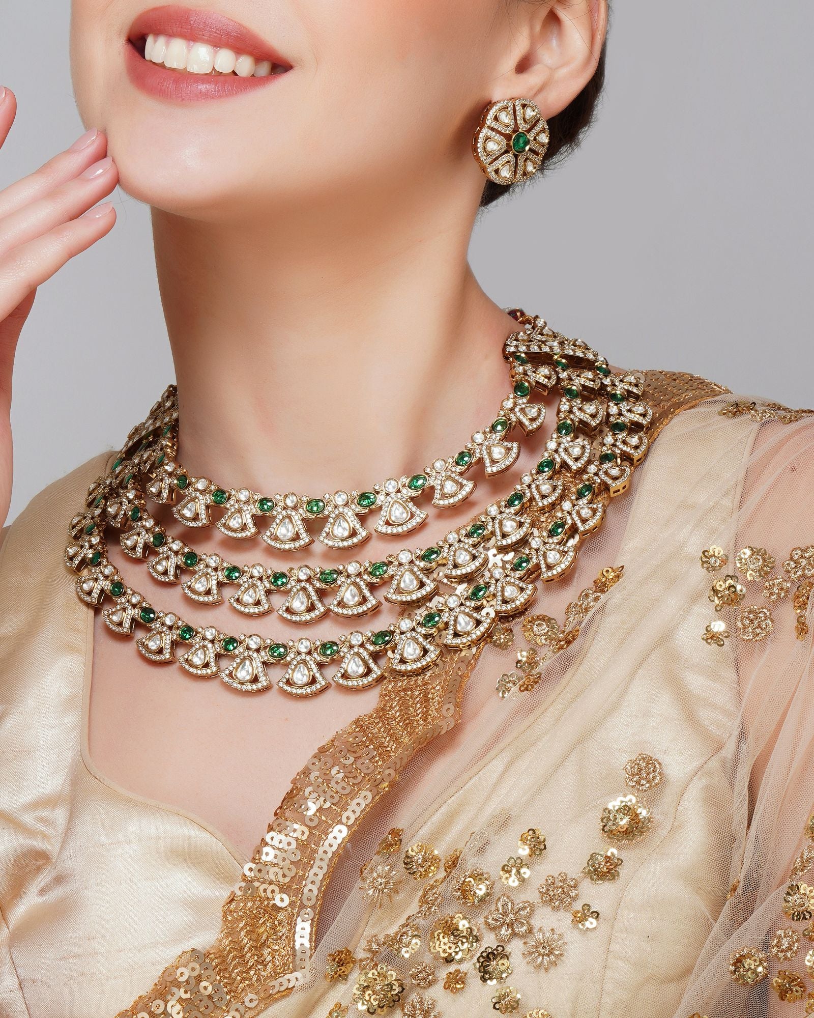 Multi Layered Kundan Necklace