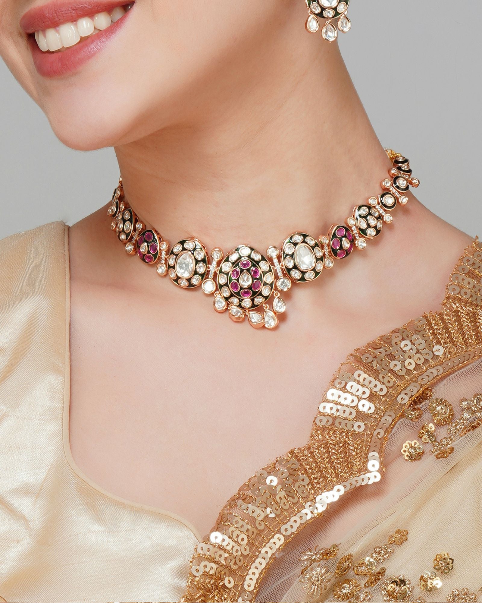 Multi Gold Plated Necklace Set