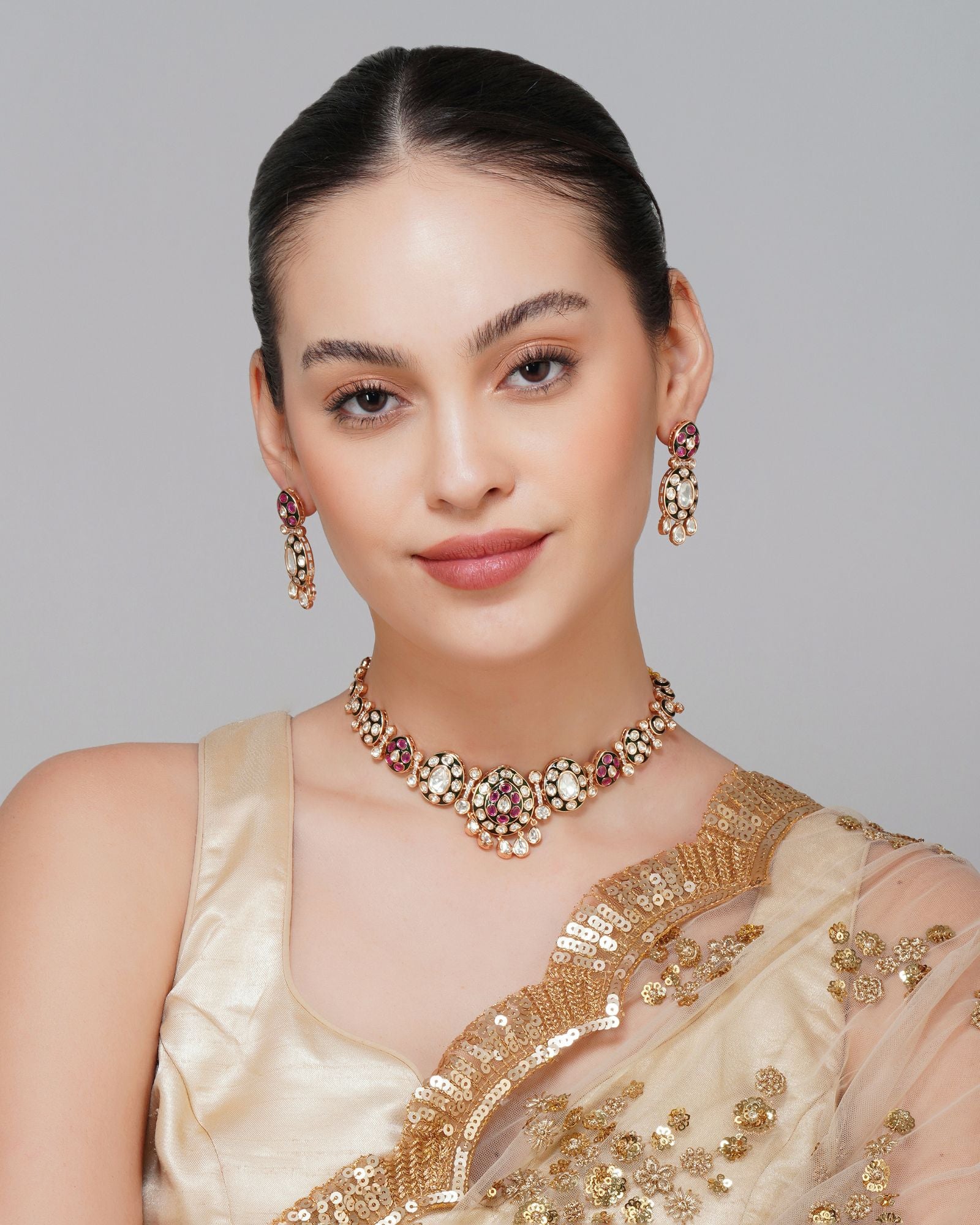 Multi Gold Plated Necklace Set