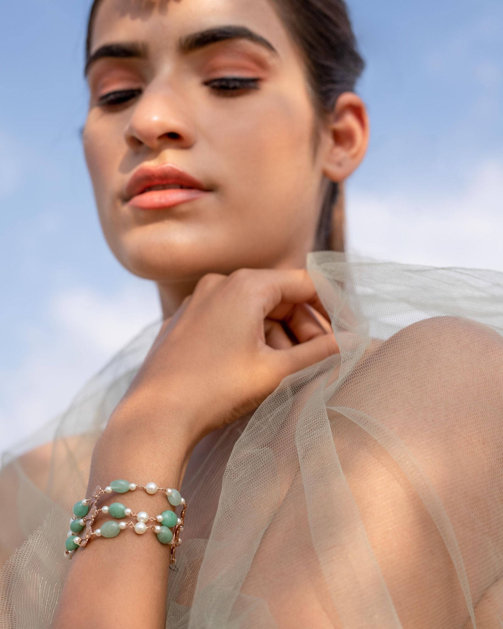 Floral Pearl Bracelet