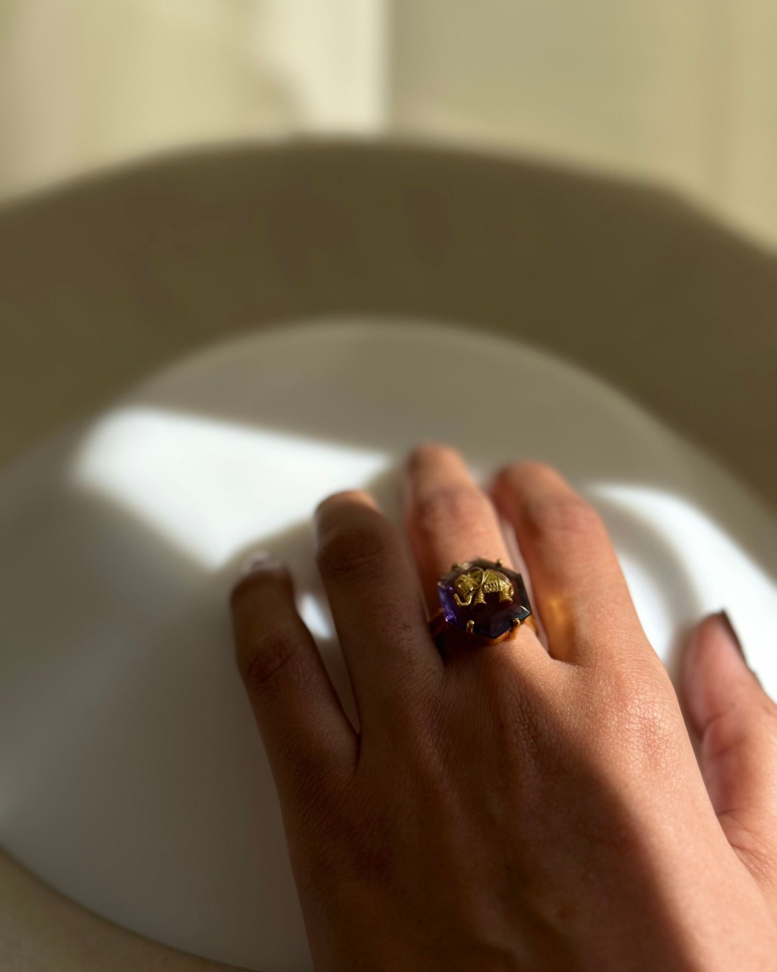 Haathi Ring Amethyst