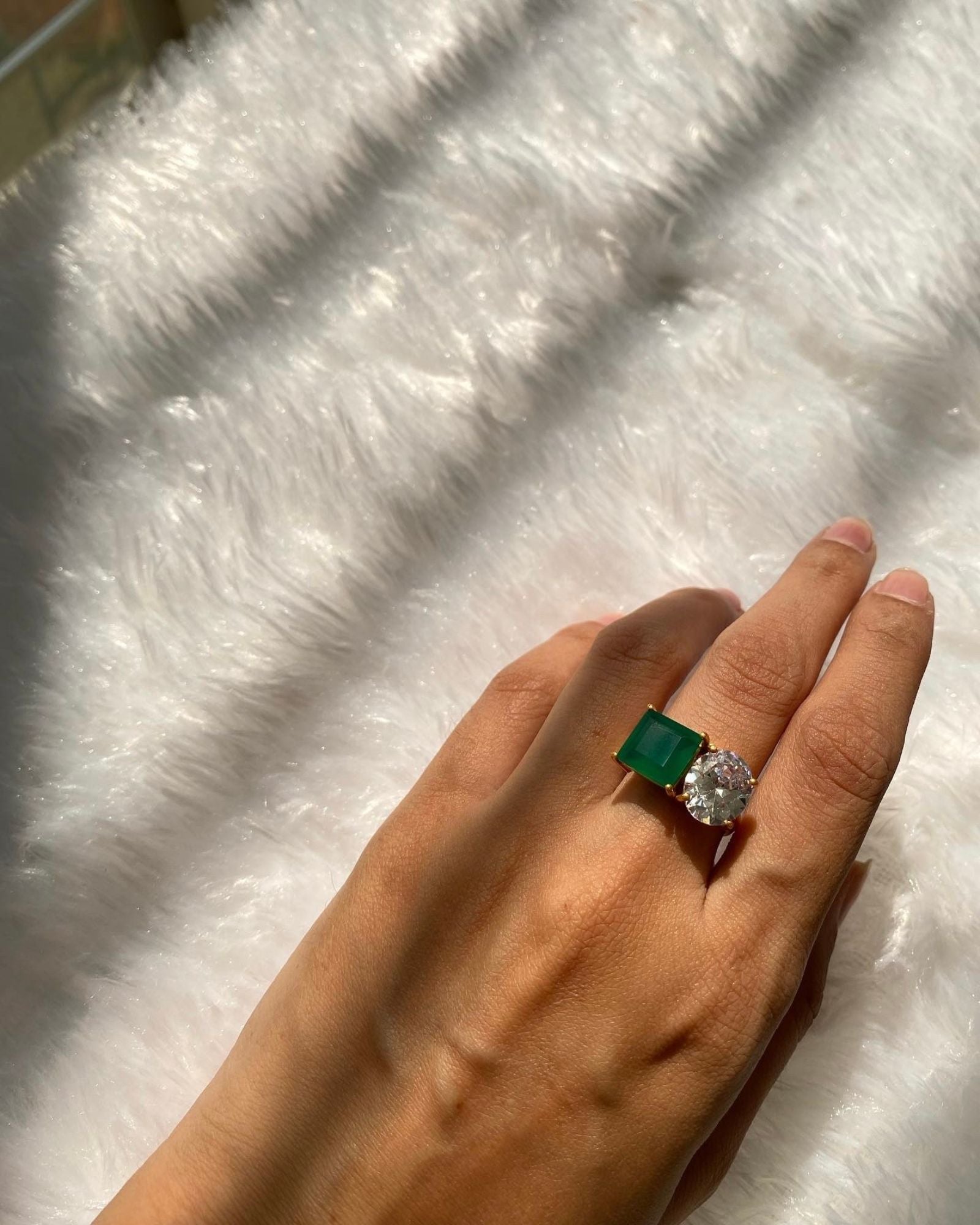 Green onyx Ring