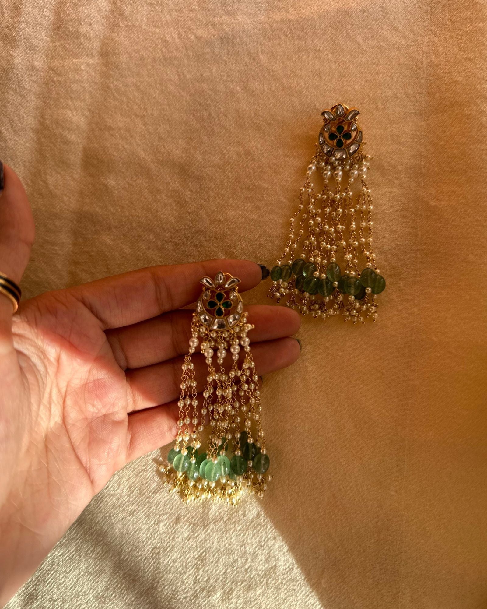 Long Chaandphool earrings