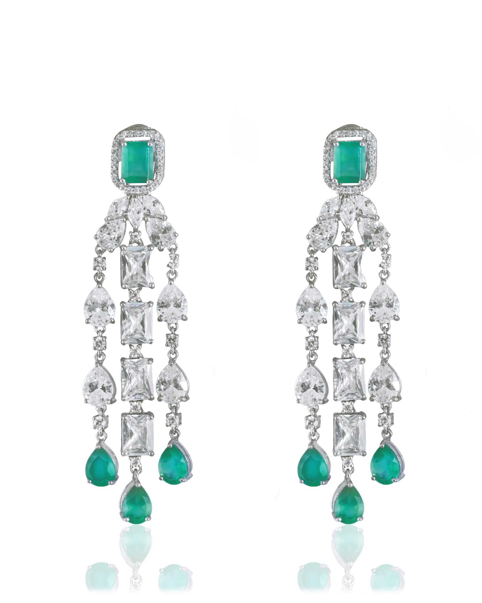 Twilight Radiant Emerald Drop Earrings