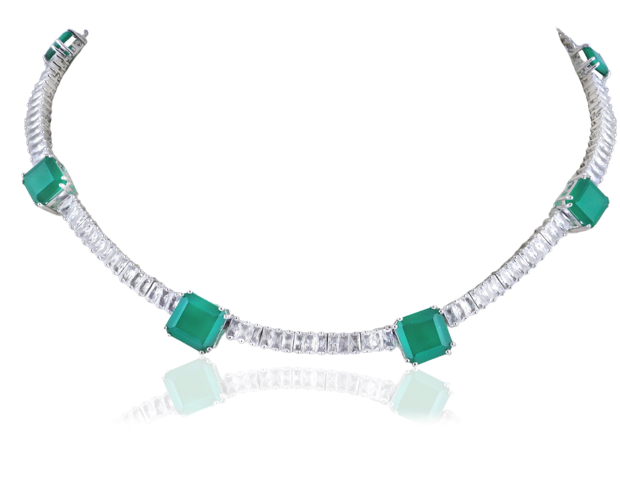 Graceful Glow Emerald Necklace