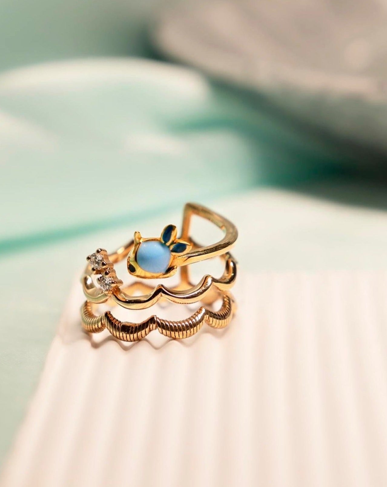 Blue Fishy Business ring
