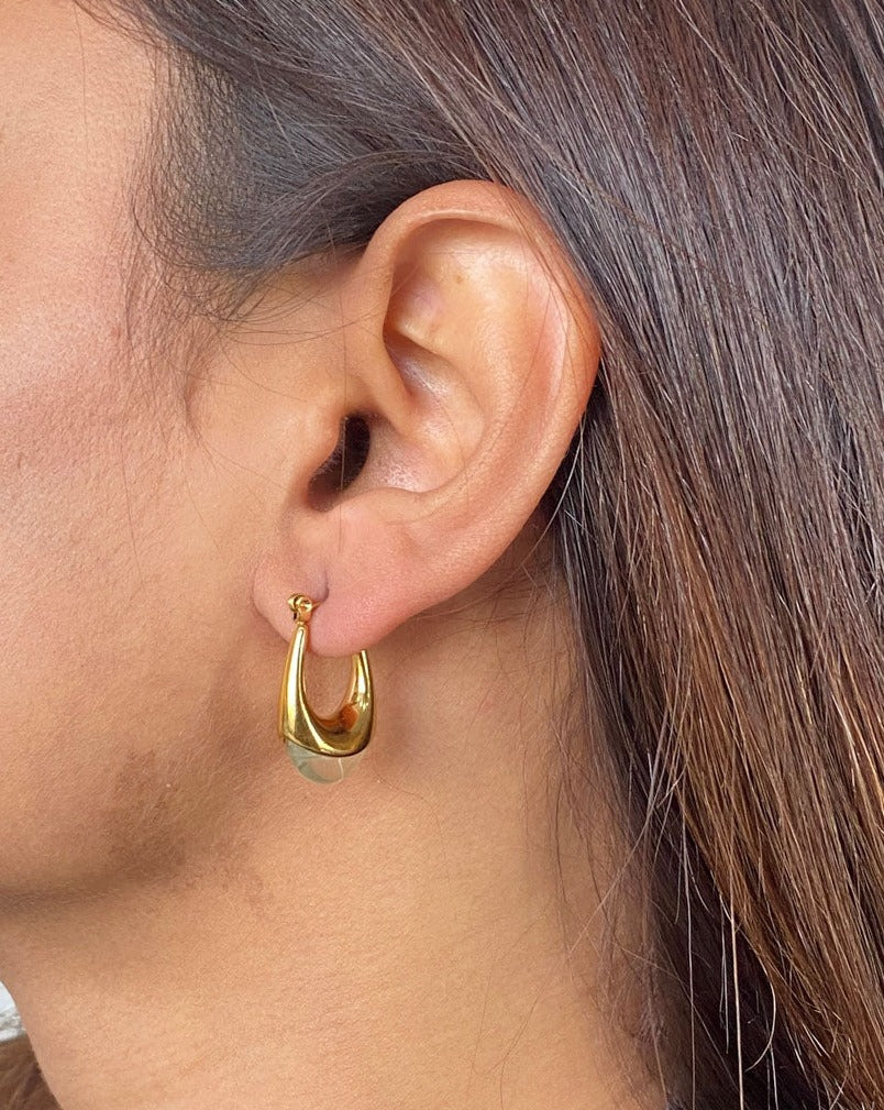 Jin Hoops In Light Gold