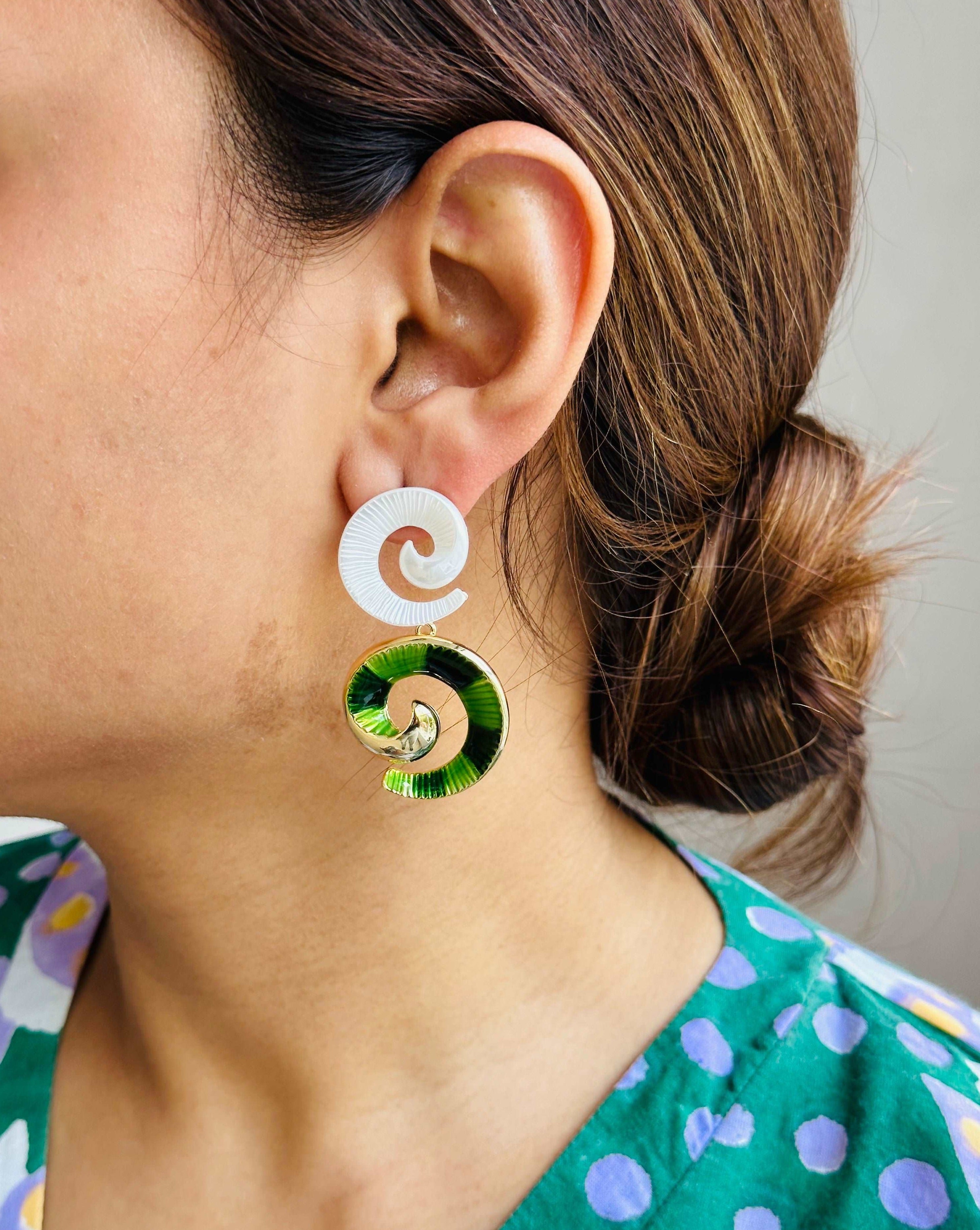 Ava Green Earrings