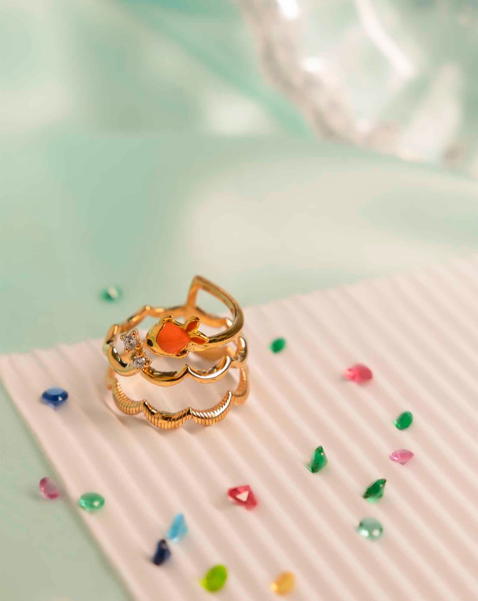 Orange Fishy Business Ring