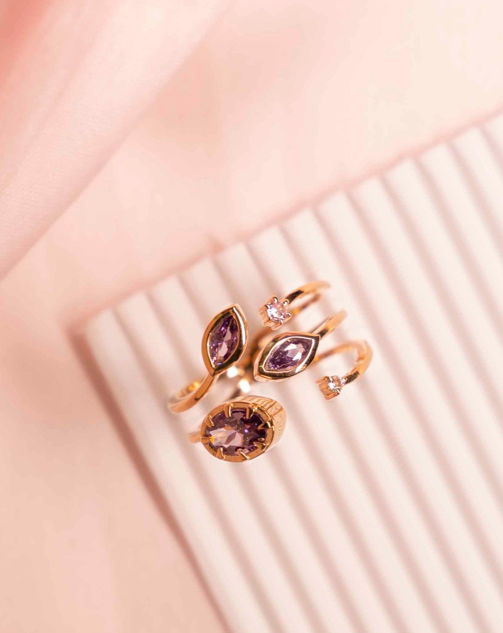 Violet Bloom Ring