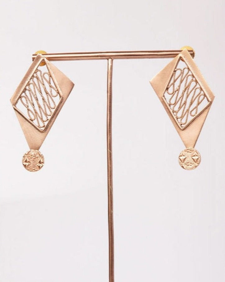 Pyramid Corner Earrings