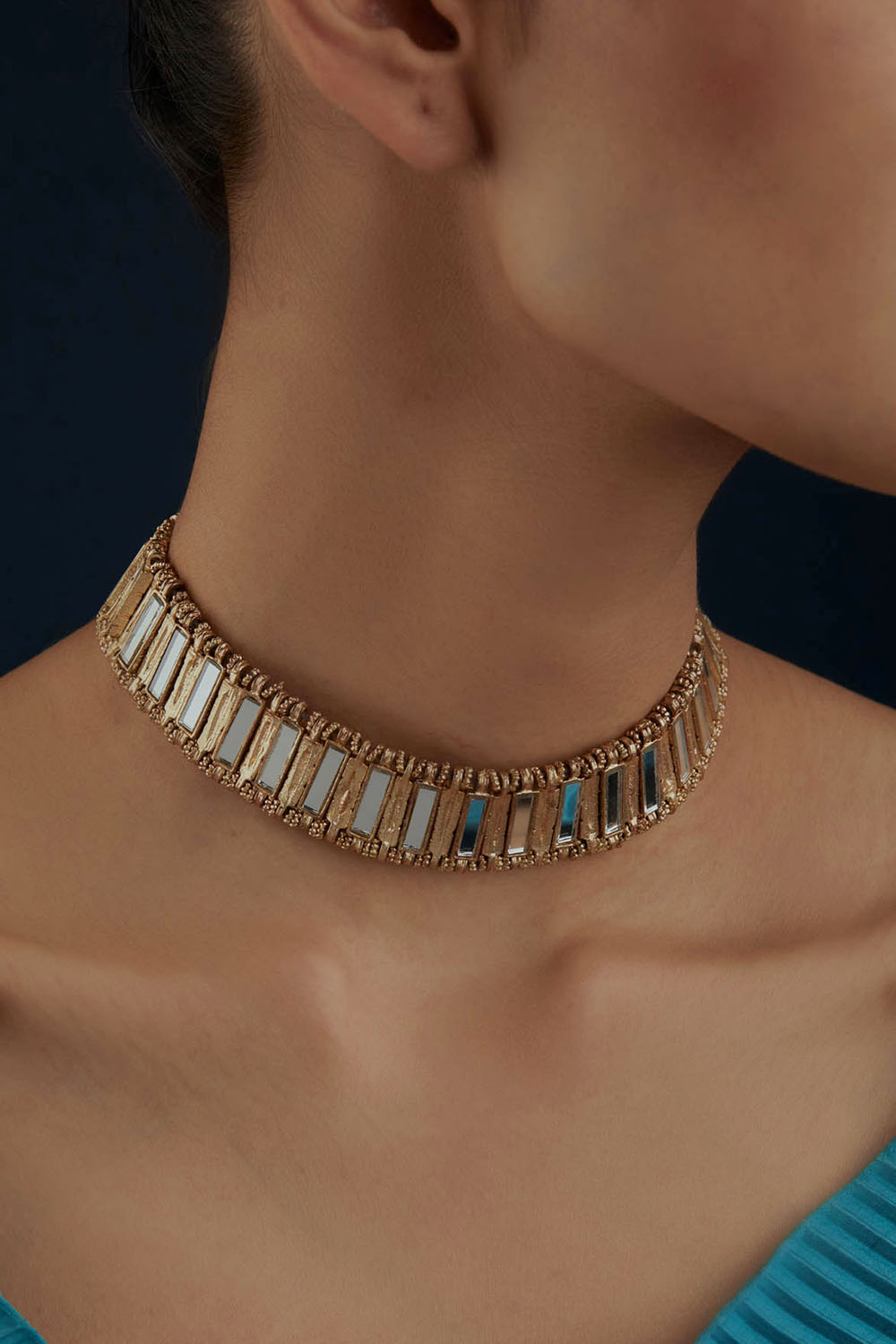 Mirror Gold Qabeela Choker