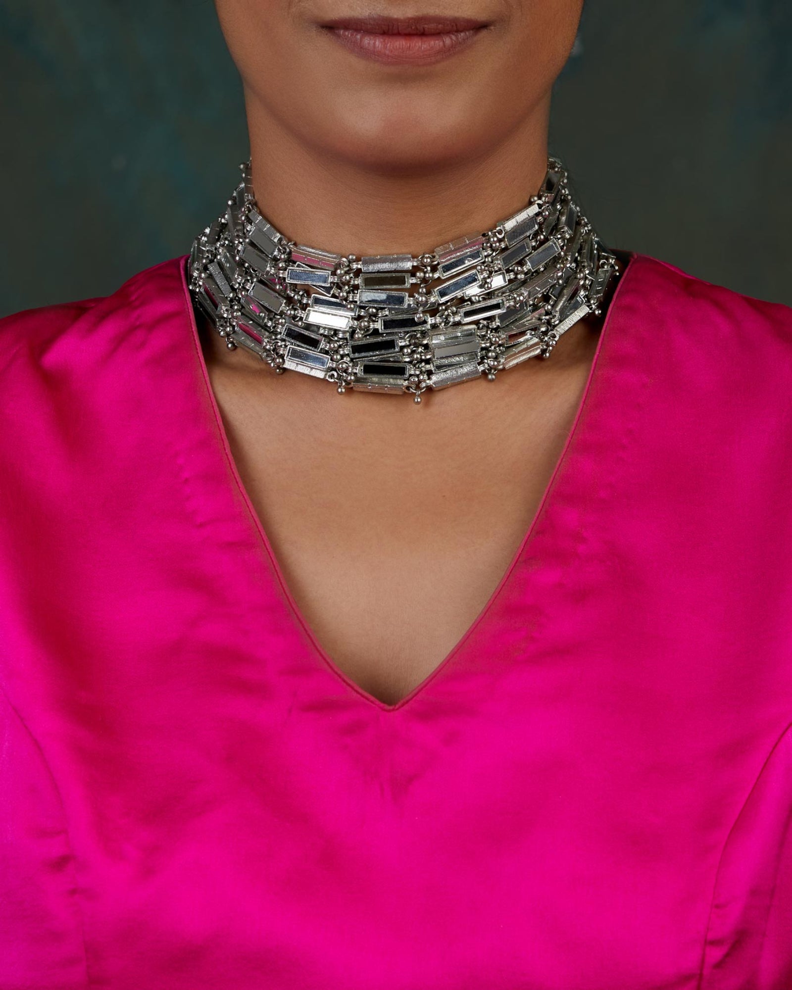 Mirror Link Choker - Silver